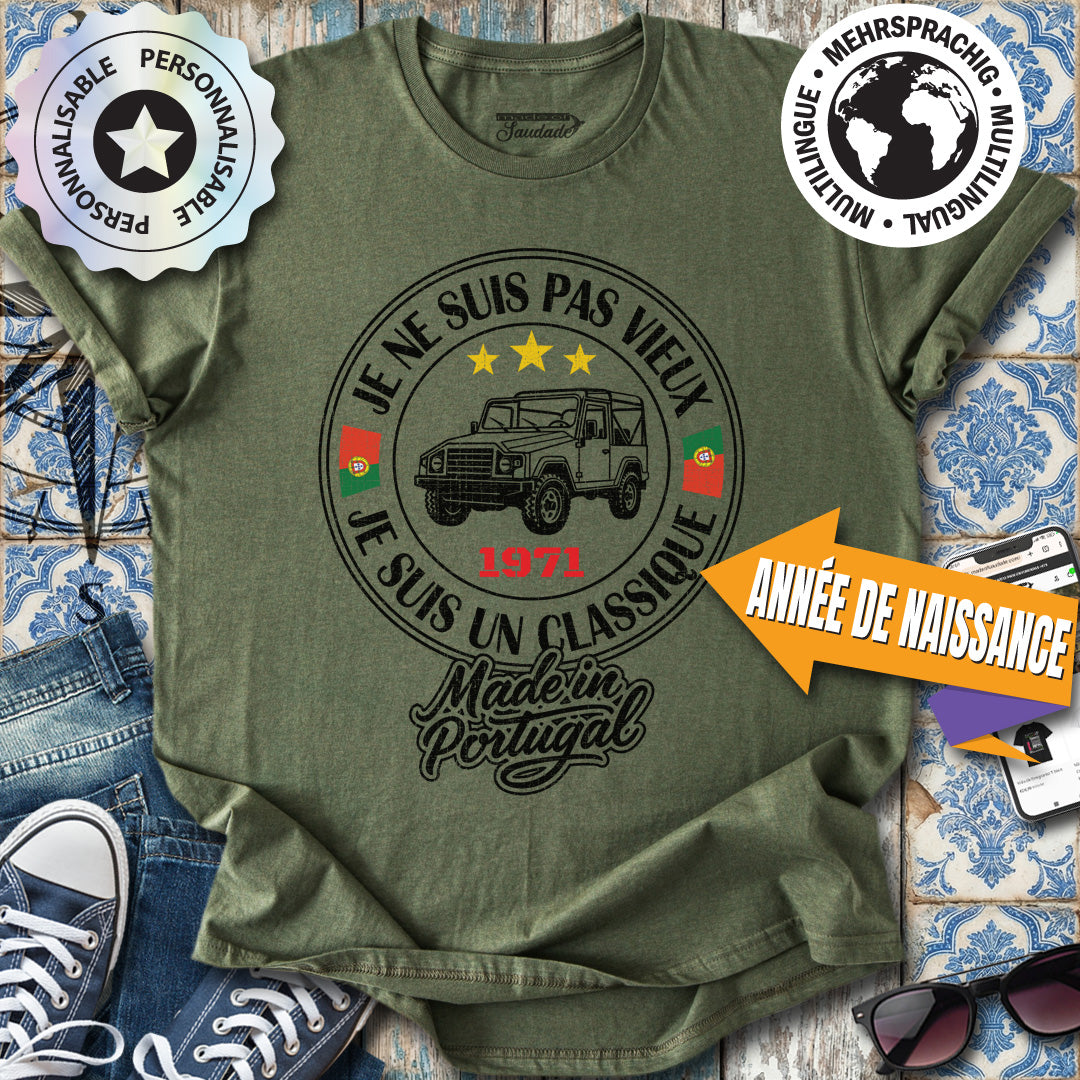 Pas vieux Un Classique Made in Portugal Personalisierbares FR-T-Shirt