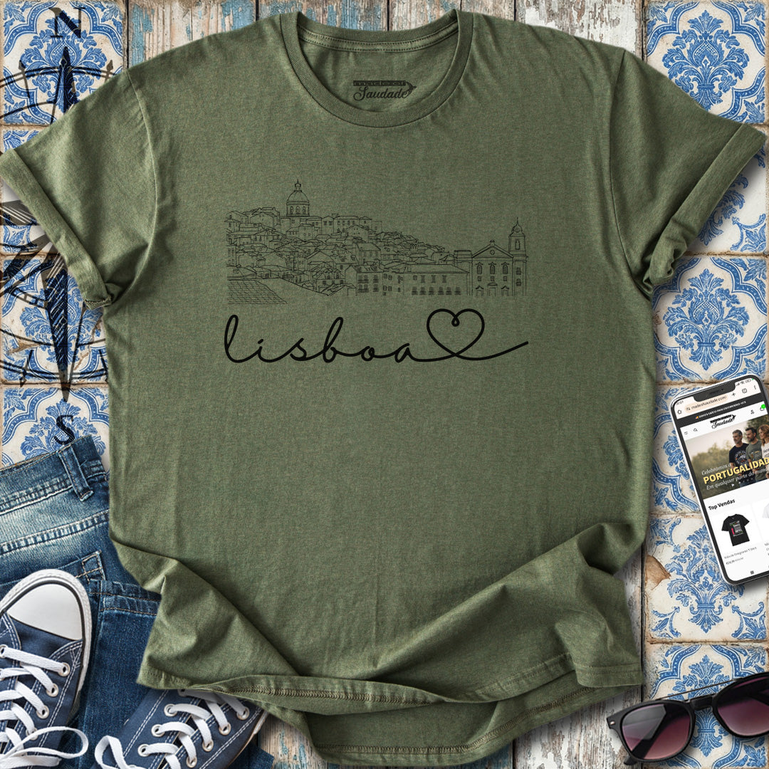 Lisboa Schwarz-Weiß-T-Shirt