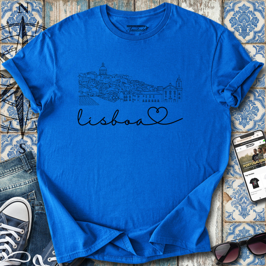 Lisboa Schwarz-Weiß-T-Shirt