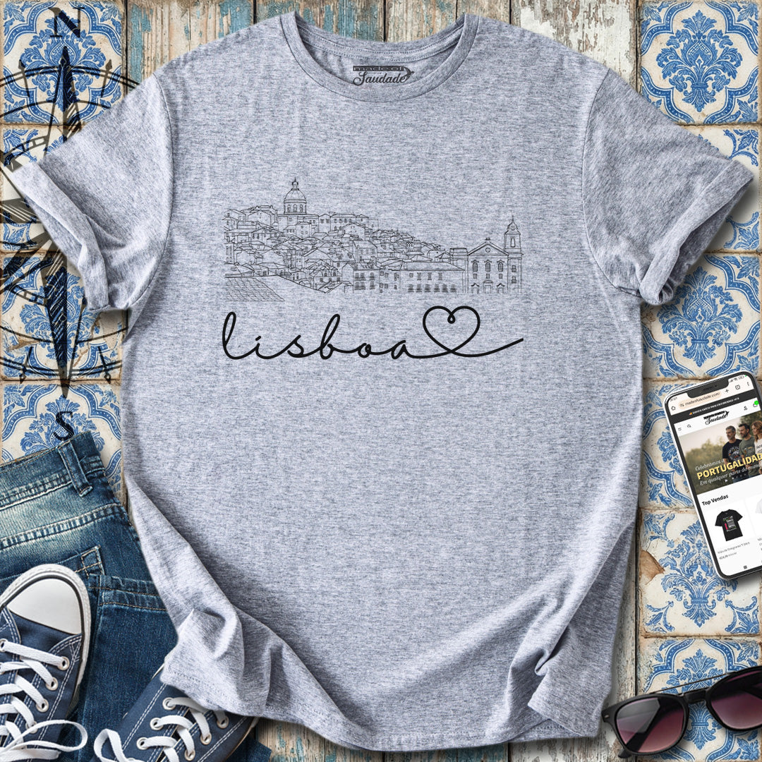 Lisboa Schwarz-Weiß-T-Shirt