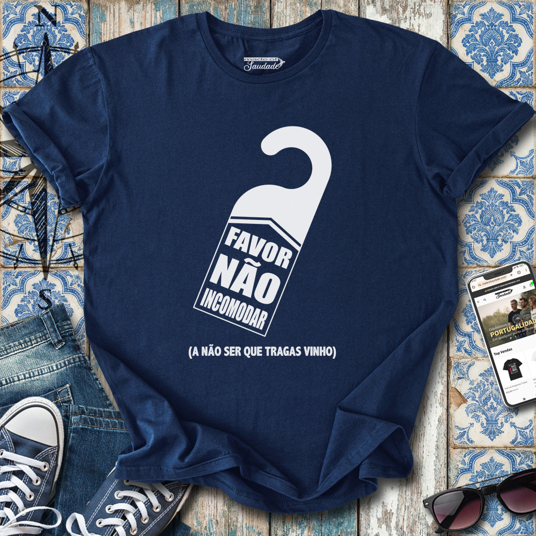 Wein-T-Shirt „Bitte nicht stören“
