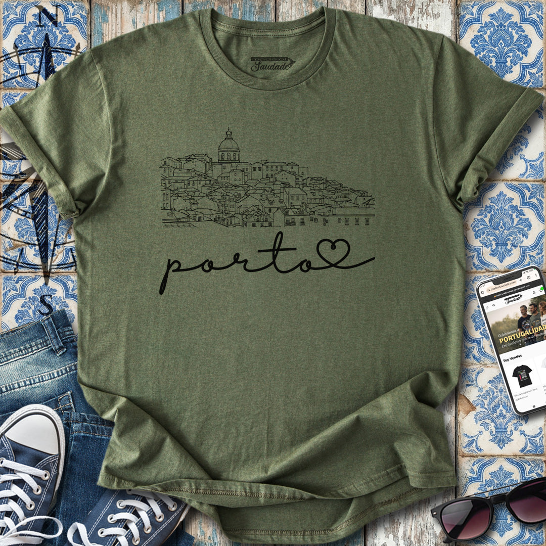 Porto Schwarz-Weißes T-Shirt
