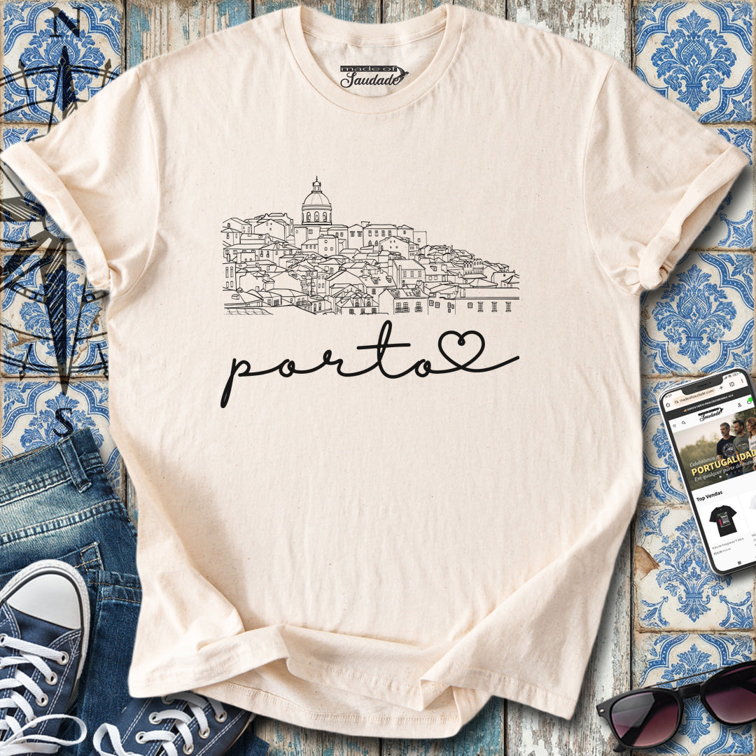Porto Schwarz-Weißes T-Shirt