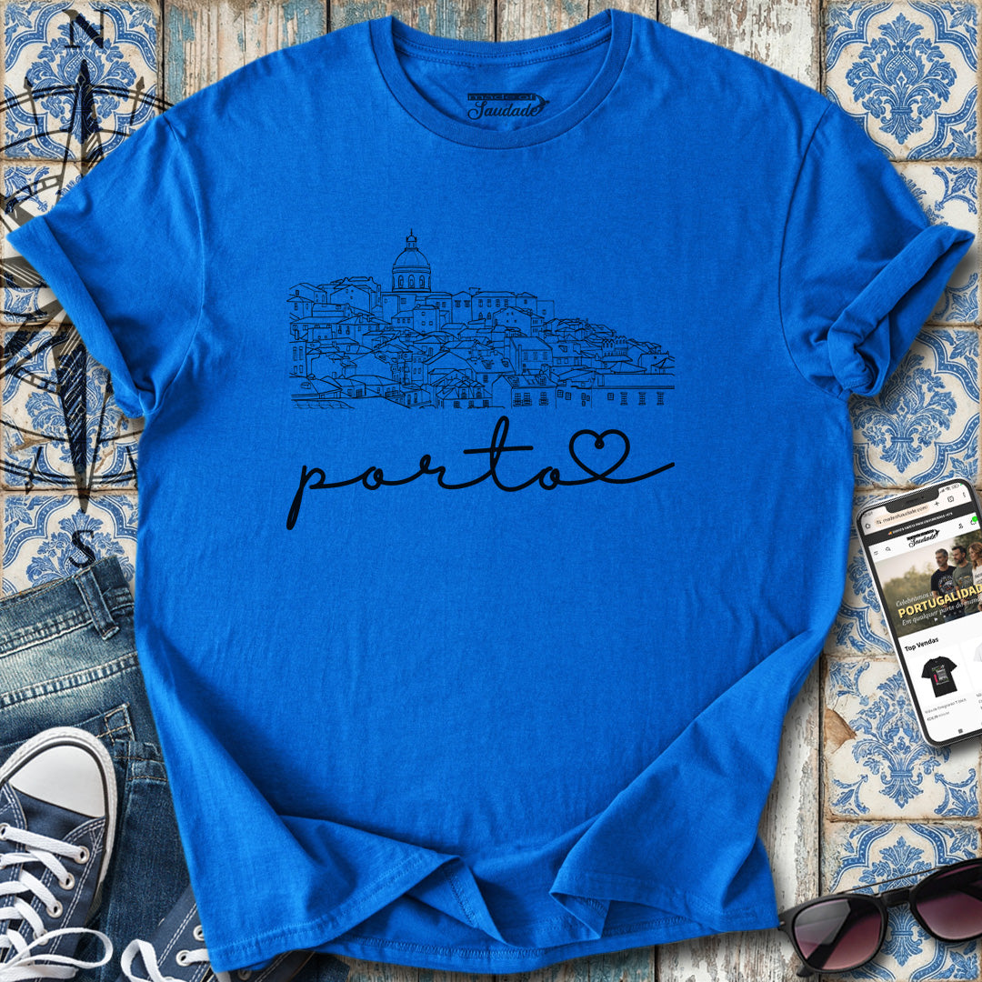 Porto Schwarz-Weißes T-Shirt
