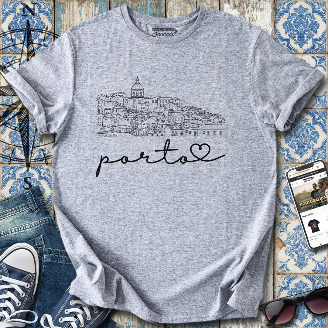 Porto Schwarz-Weißes T-Shirt