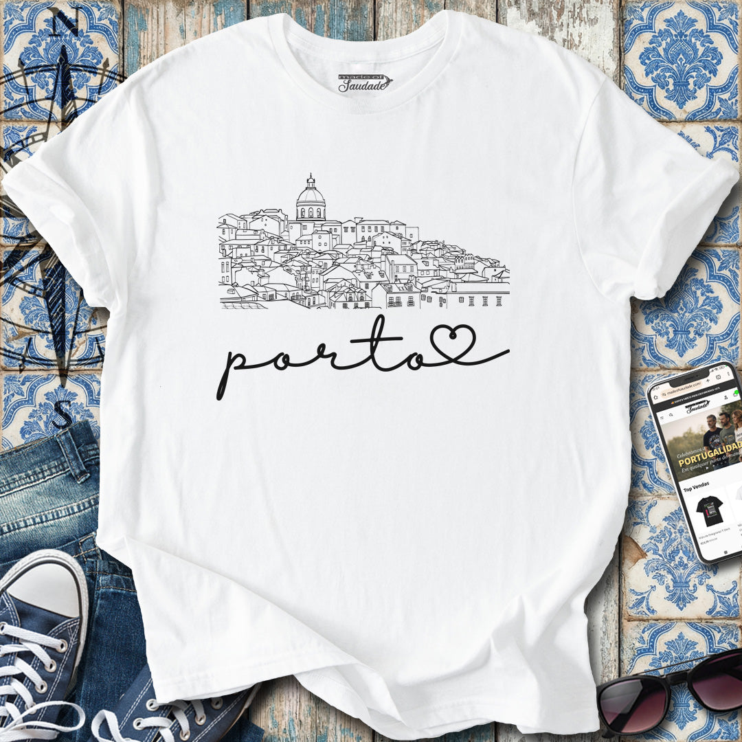 Porto Schwarz-Weißes T-Shirt