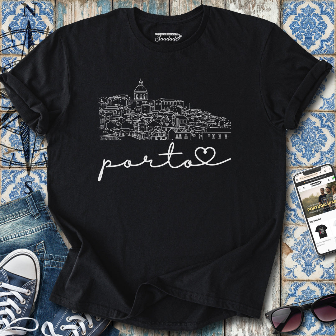 Porto Schwarz-Weißes T-Shirt
