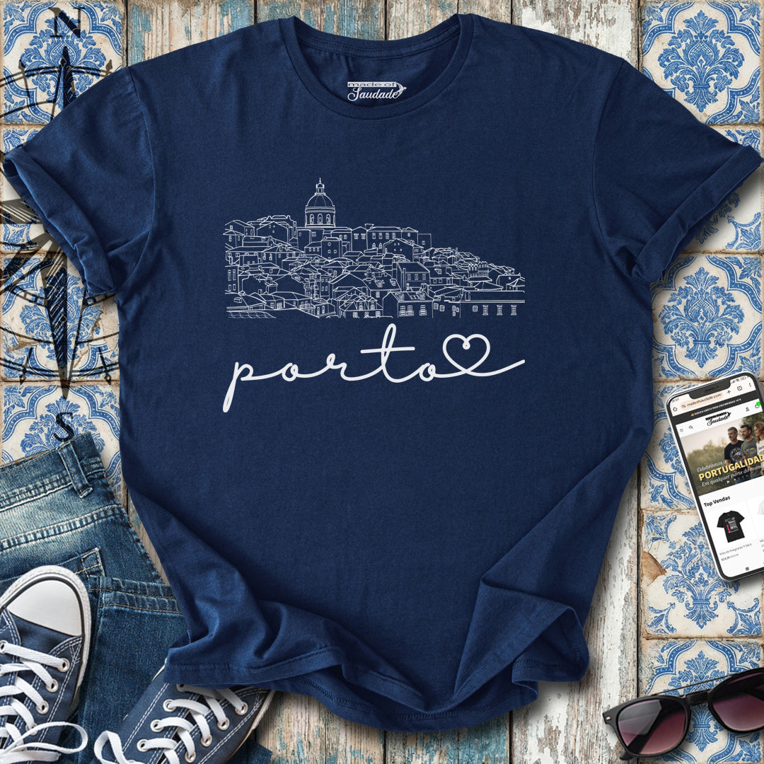 Porto Schwarz-Weißes T-Shirt