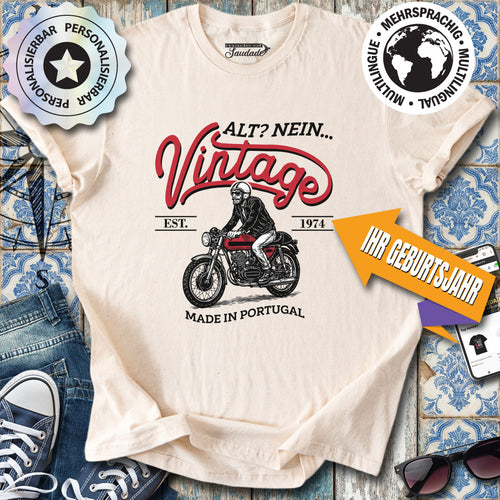 Klassisches portugiesisches motorisiertes Fahrrad GER personalisiertes T-Shirt