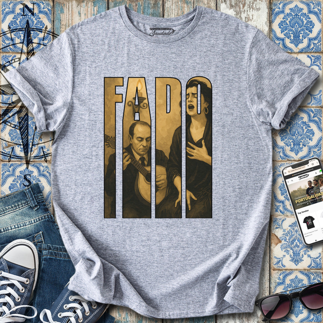 Fado-Sänger, Gitarre, T-Shirt