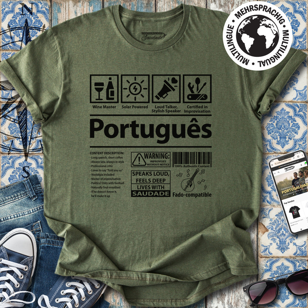 Das portugiesische - englische Version T-Shirt