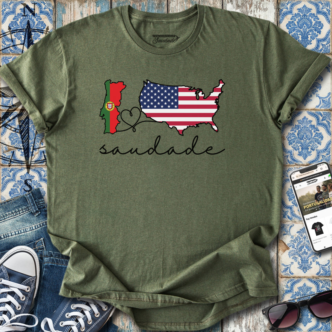 Saudade Portugal USA T-shirt