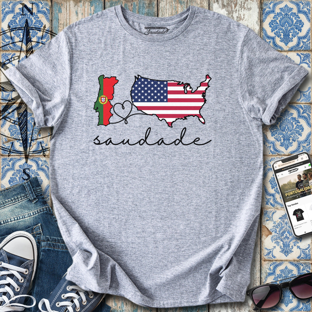 Saudade Portugal USA T-shirt